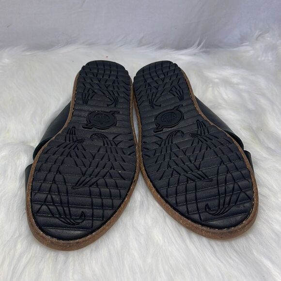 Born NWOT Black Double Strap Buckle Slides Sz 7 - Picture 6 of 6